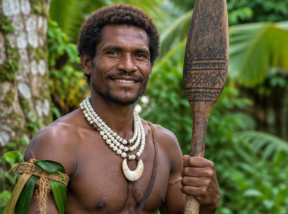 Local Bougainville guide near the coast